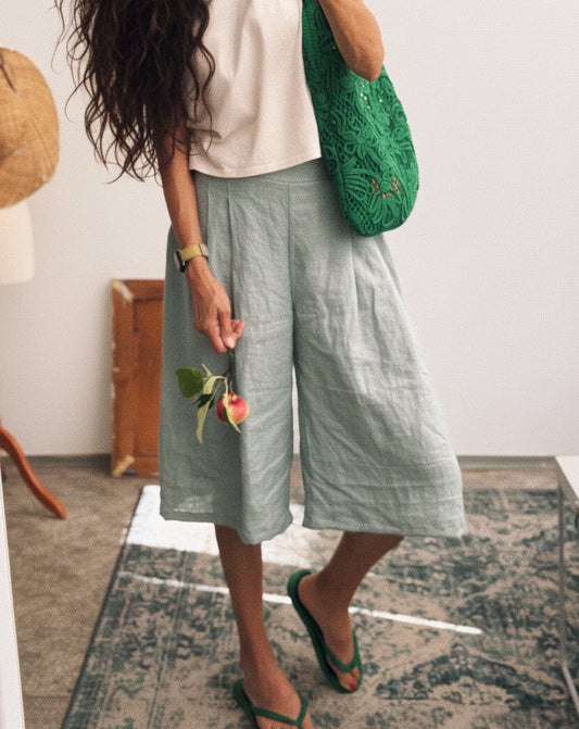 Women's linen shorts KAROLINA