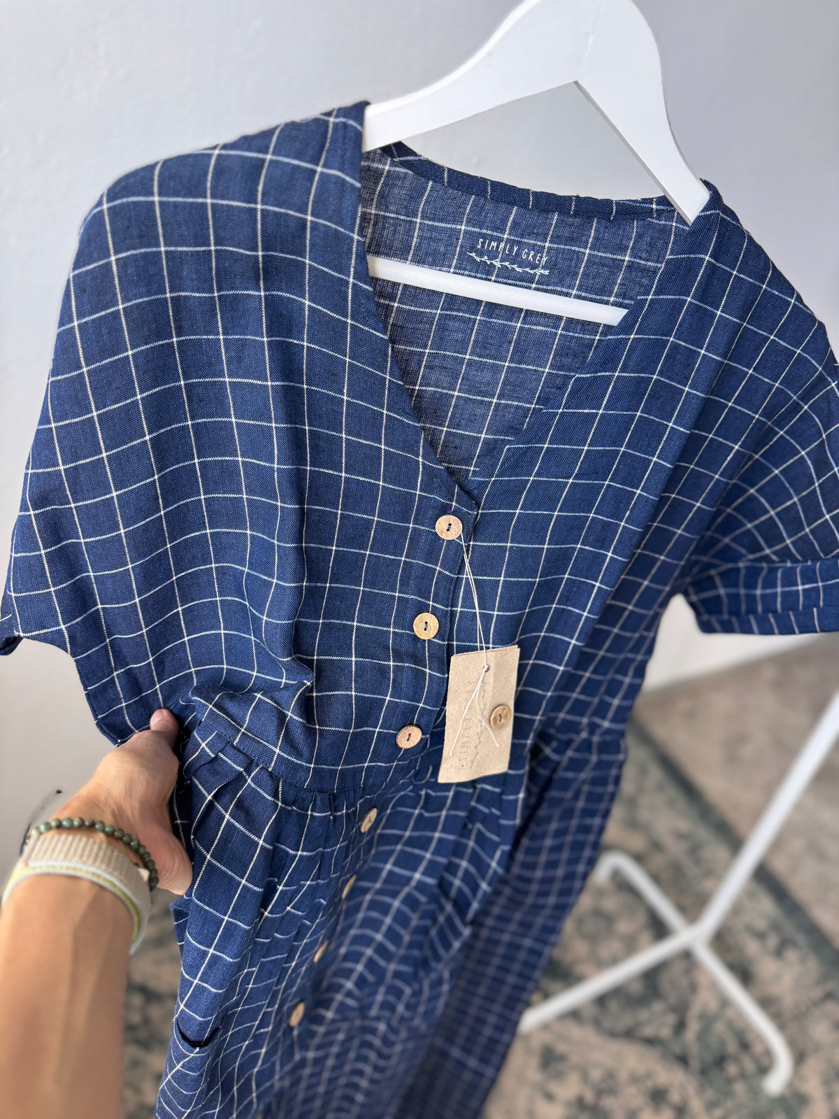 OVERSIZED V-neck dress short sleeve