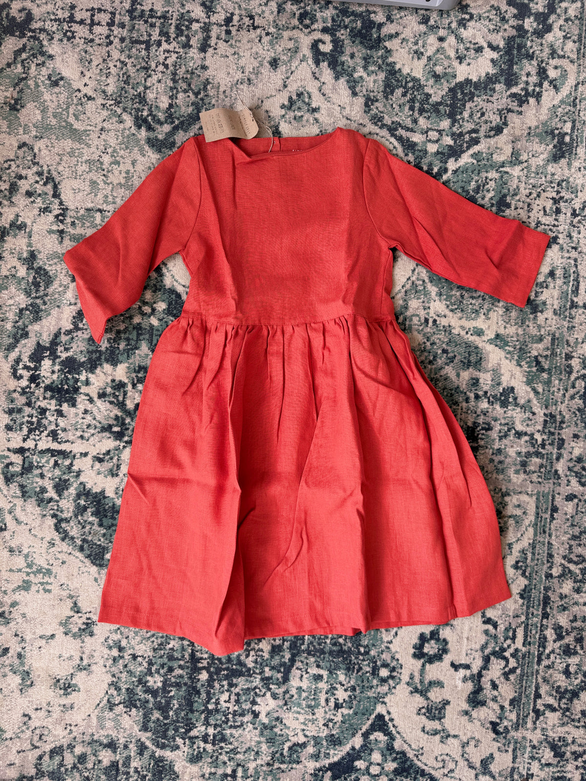 Girls dress with 3/4, rooibos tea, 9-10 y
