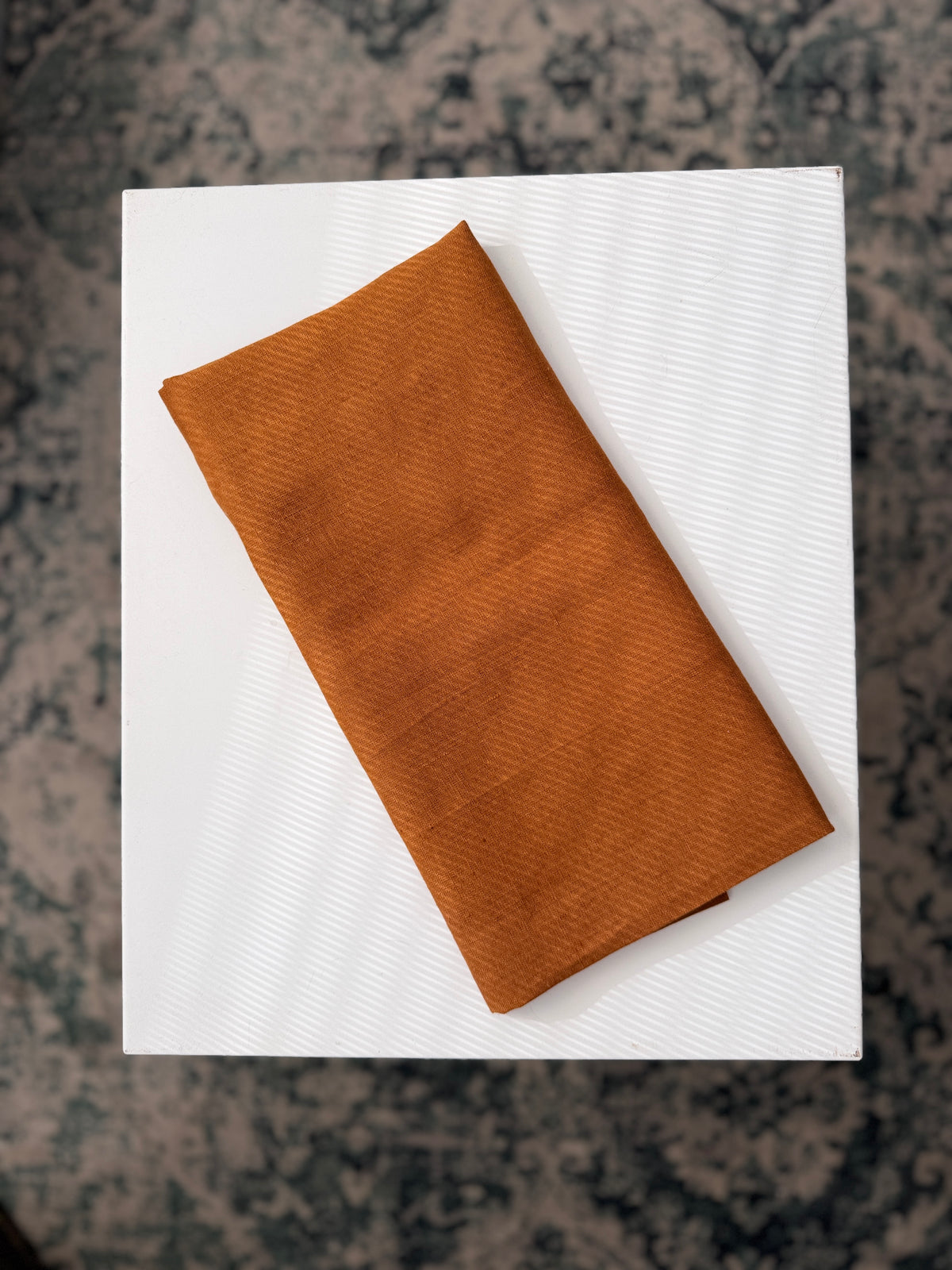100% Natural Linen Fabric – Factory Remnant / Craft Piece -HONEY OCHRE 60 x 140 cm