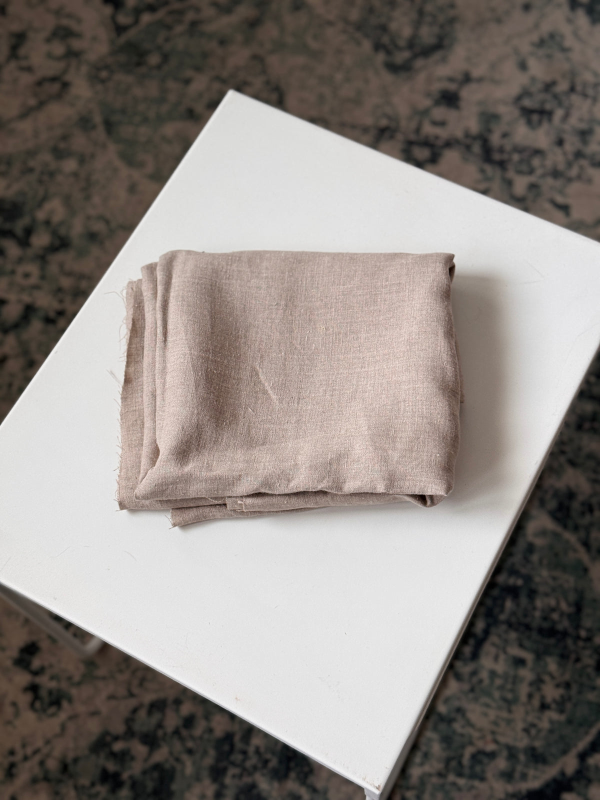100% Natural Linen Fabric – Factory Remnant / Craft Piece - NATURAL, 85 x 140 cm