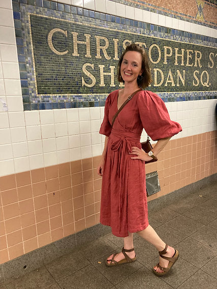 Women's linen wrap dress LARA