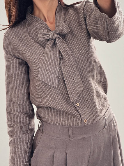 Women shirt Carol, purple melange L