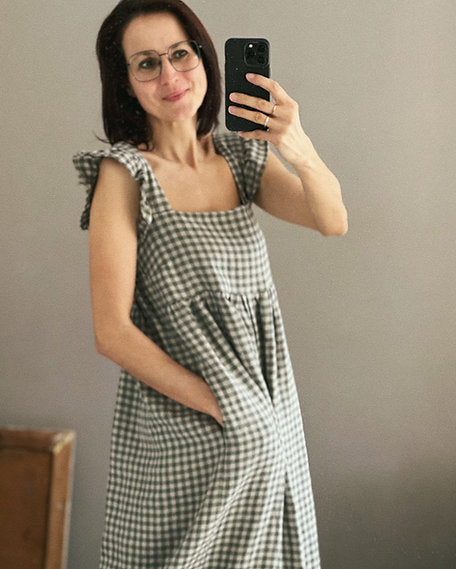 Women's linen dress LUNA long