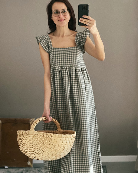 simply grey linen dress Women's linen dress OLIVIA long Simply Grey