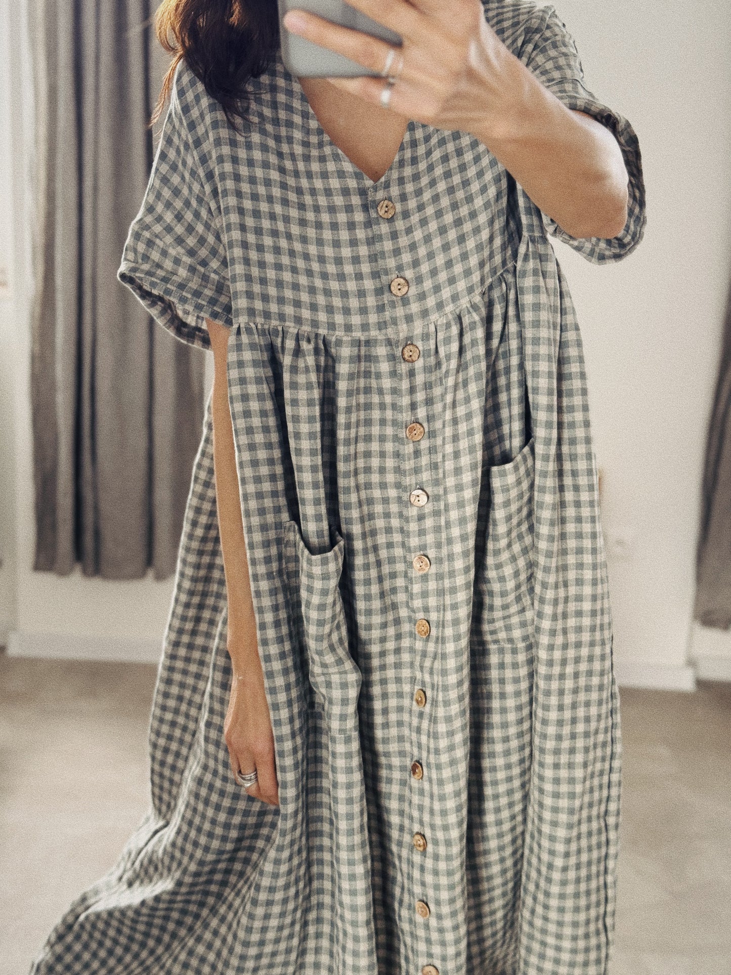 Washed linen fabric by meter