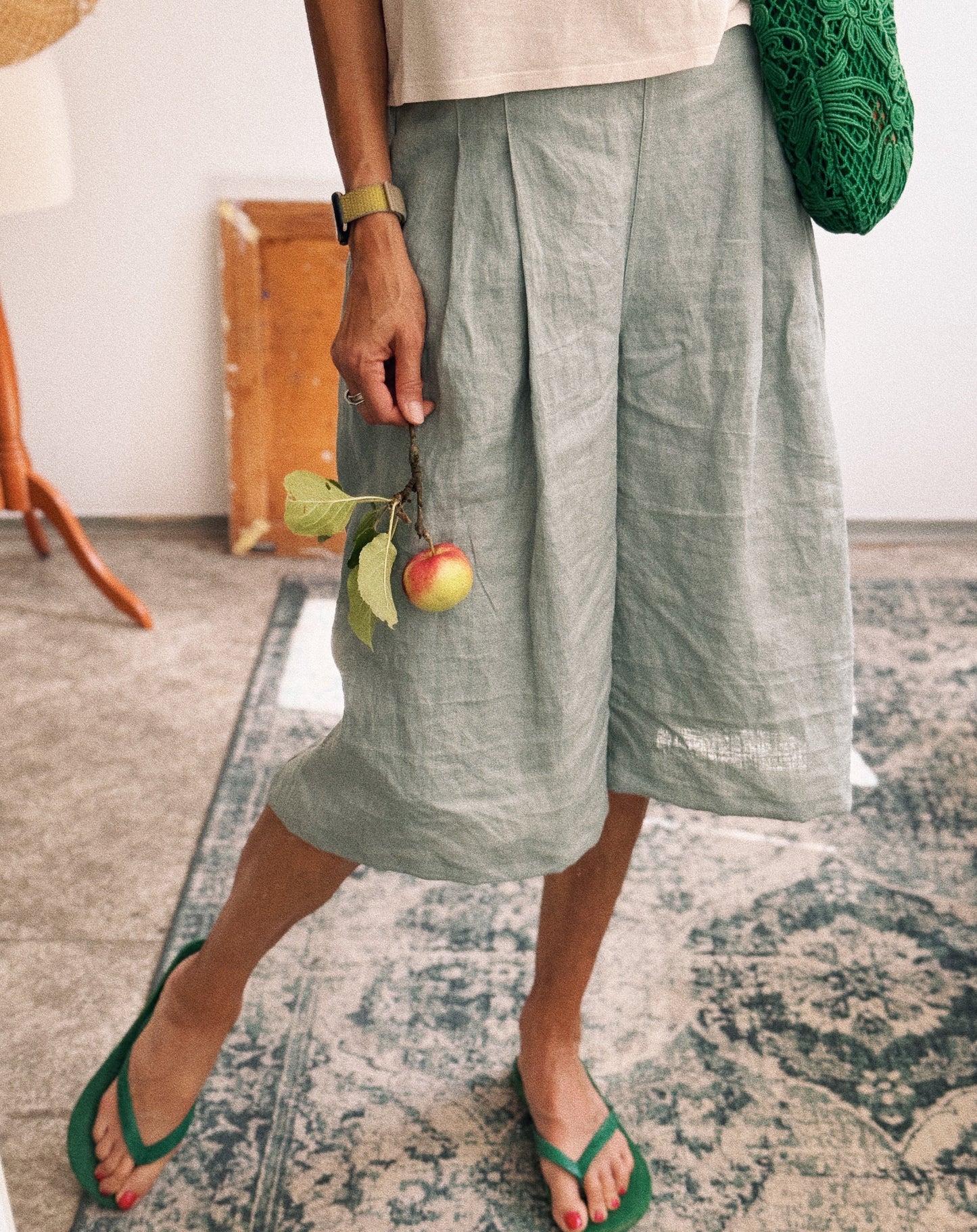 Women's linen shorts KAROLINA