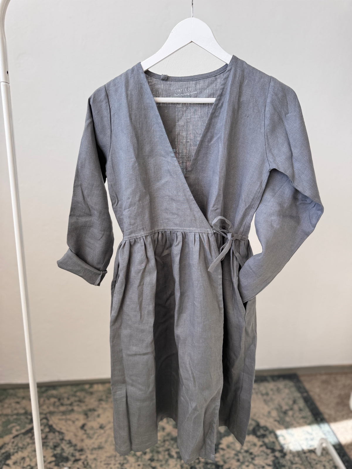 Women's linen WRAP dress