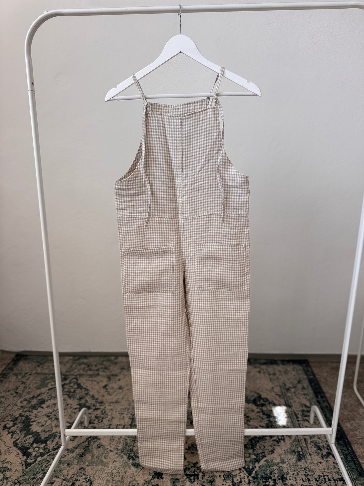 Overall JACKY, beige gingham, XS