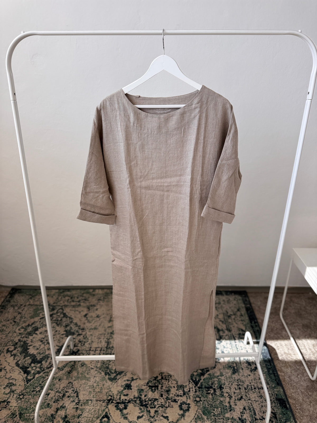 OVERSIZED Women dress (nightgown), color natural