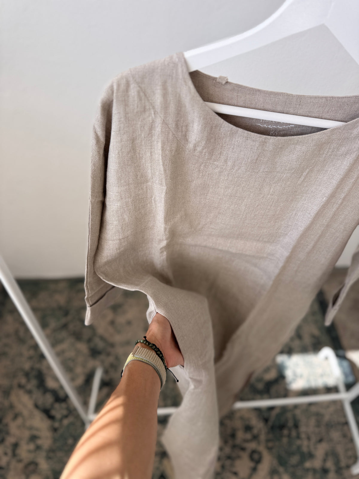 OVERSIZED Women dress (nightgown), color natural