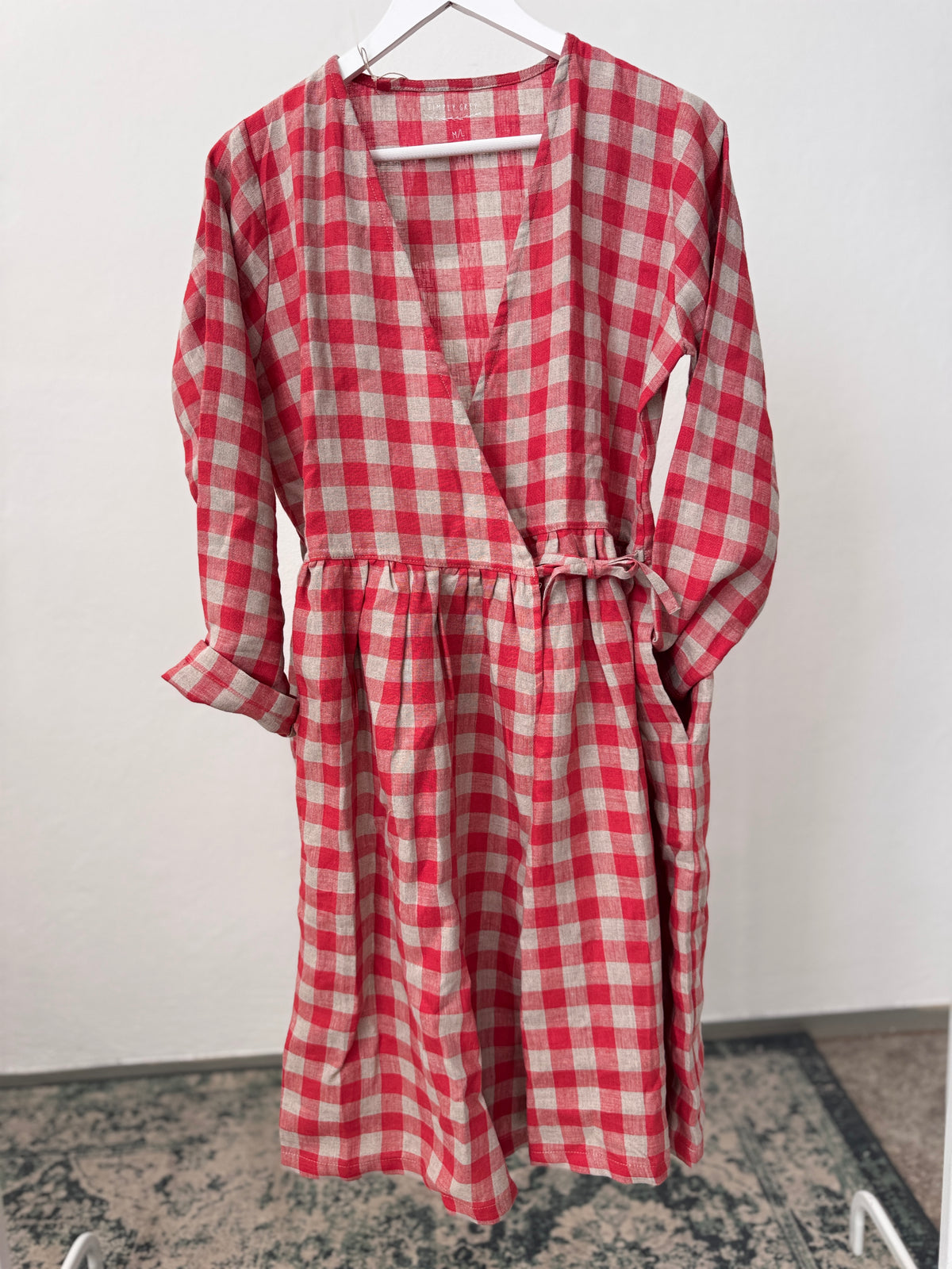 Women's linen WRAP dress