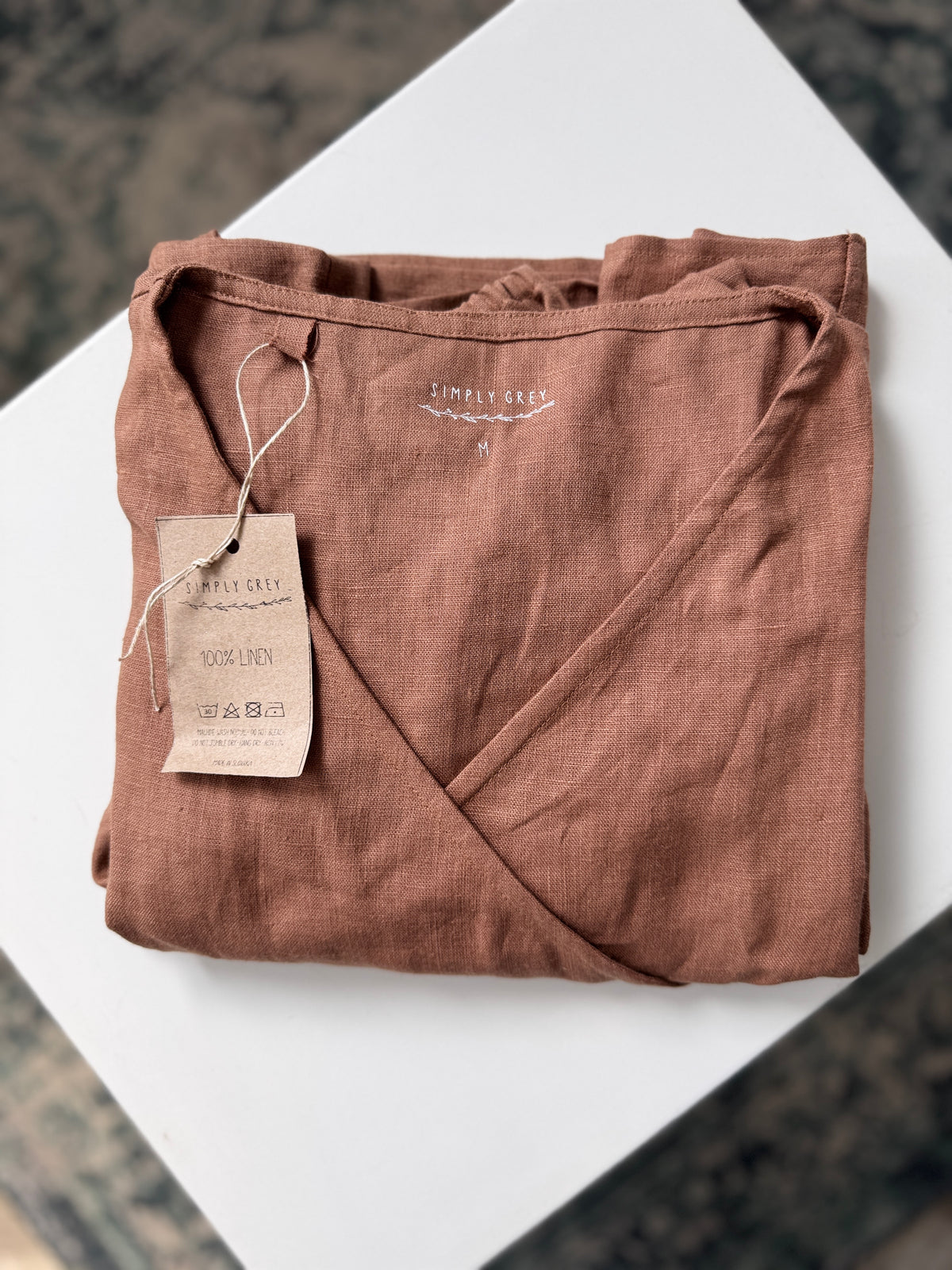 Women's linen wrap blouse LARITA
