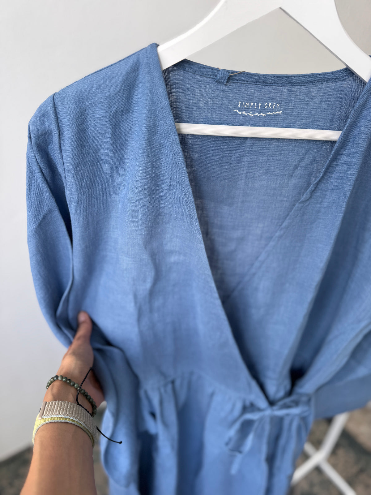 Women's linen WRAP dress
