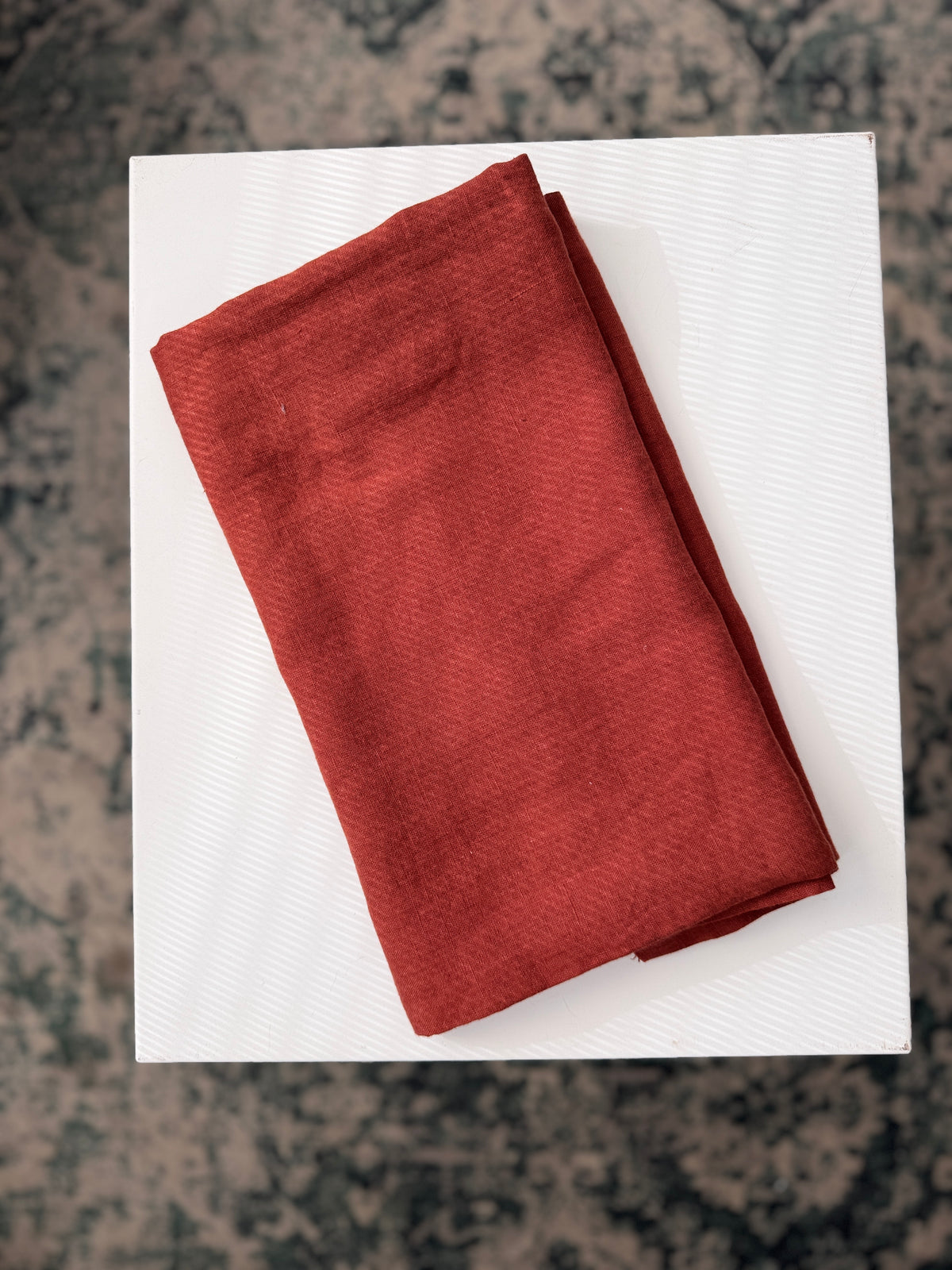 100% Natural Linen Fabric – Factory Remnant / Craft Piece - CHESTNUT 100 x 140 cm