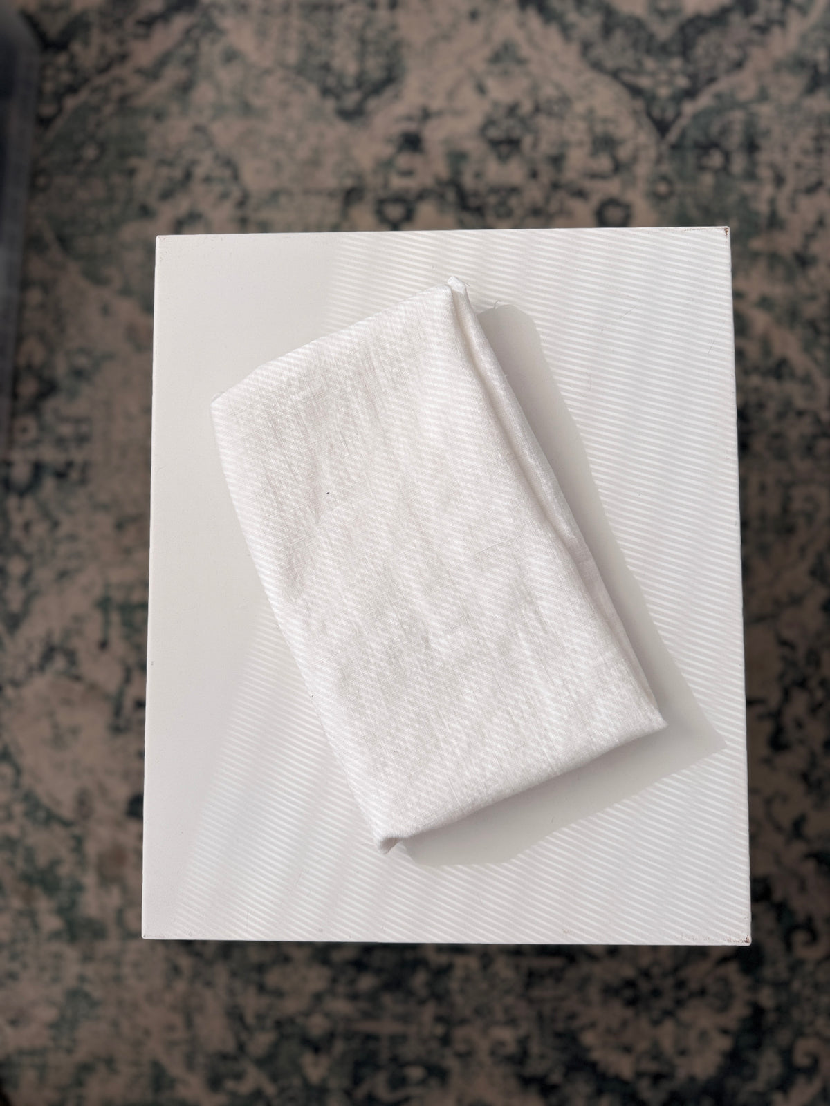 100% Natural Linen Fabric – Factory Remnant / Craft Piece -OFFWHITE 80 x 140 cm