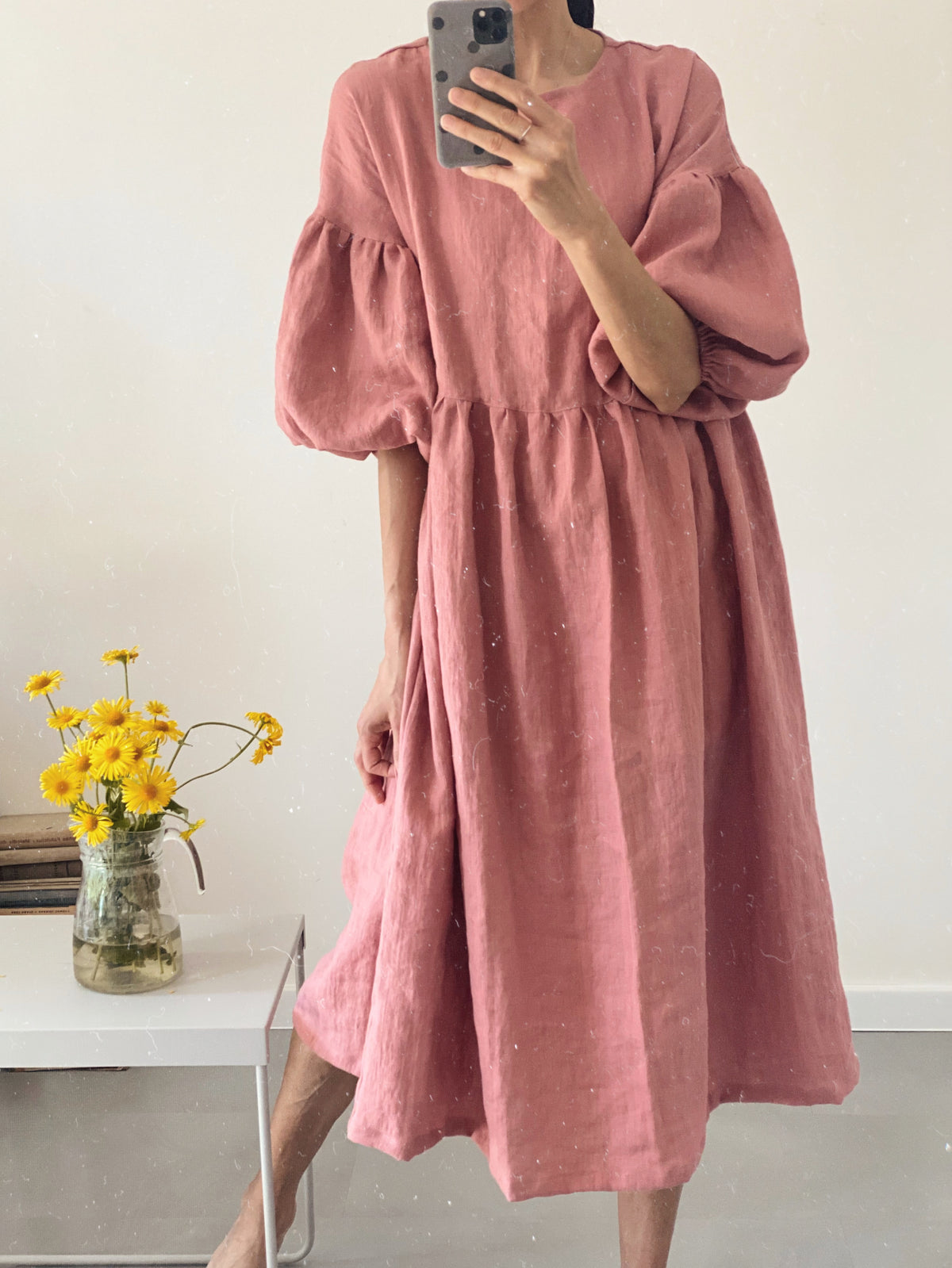 Washed linen fabric by meter