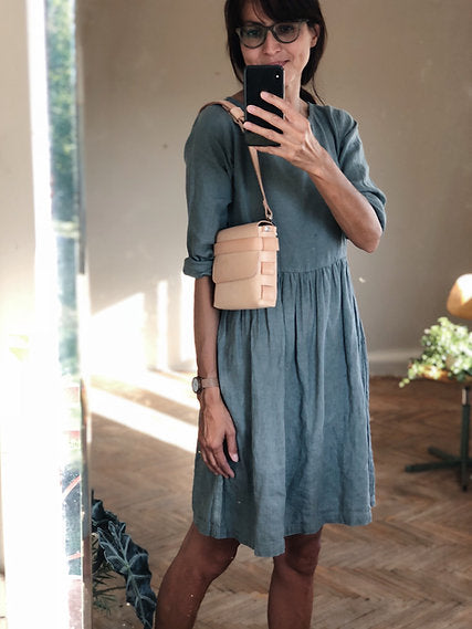 Women's linen dress long sleeve