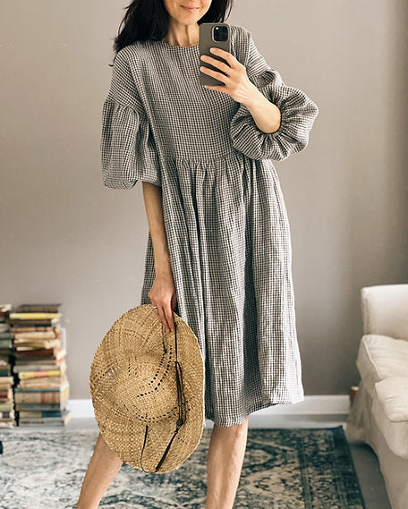 Women's linen dress OLIVIA short