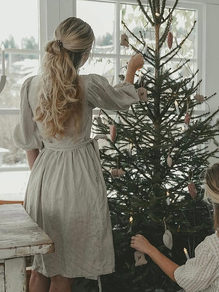 Women's linen wrap dress LARA