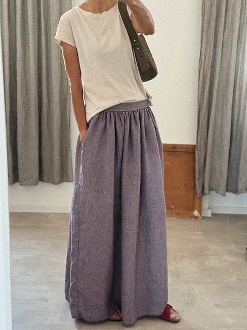 Women's linen skirt - altered length