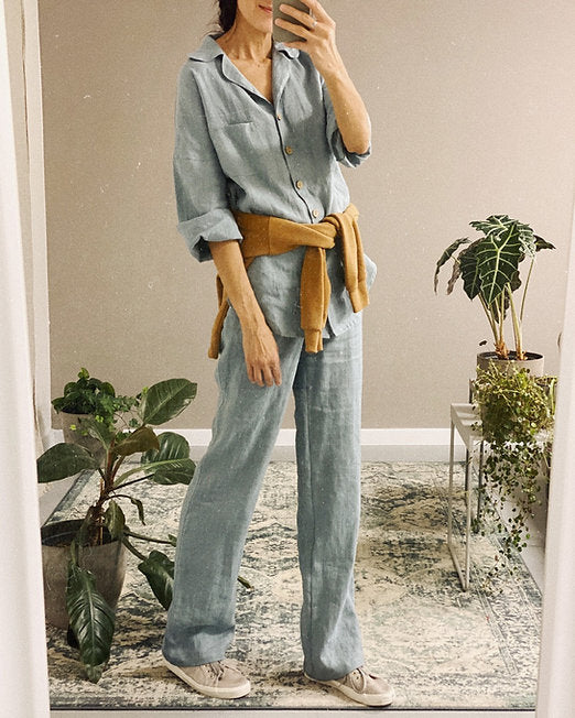 Women's linen pajama set