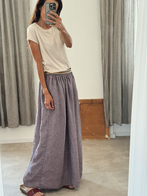 Women's linen skirt - altered length