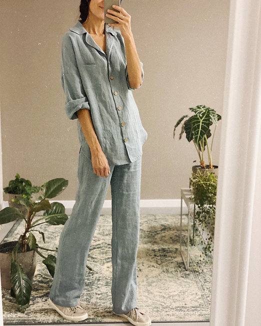 Women's linen pajama set