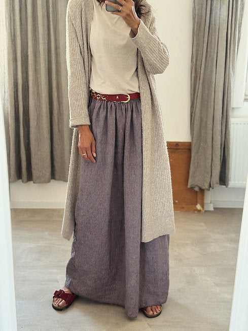 Women's linen skirt - altered length