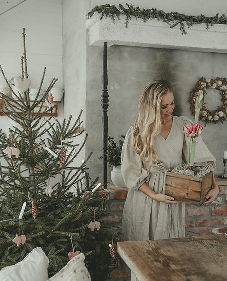 Women's linen wrap dress LARA