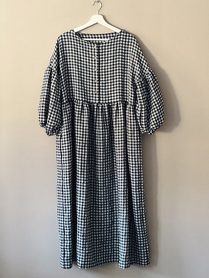 Women's linen dress OLIVIA - nursing friendly - long