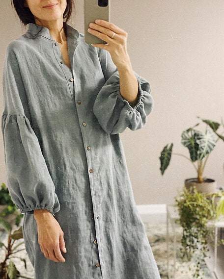 Washed linen fabric by meter