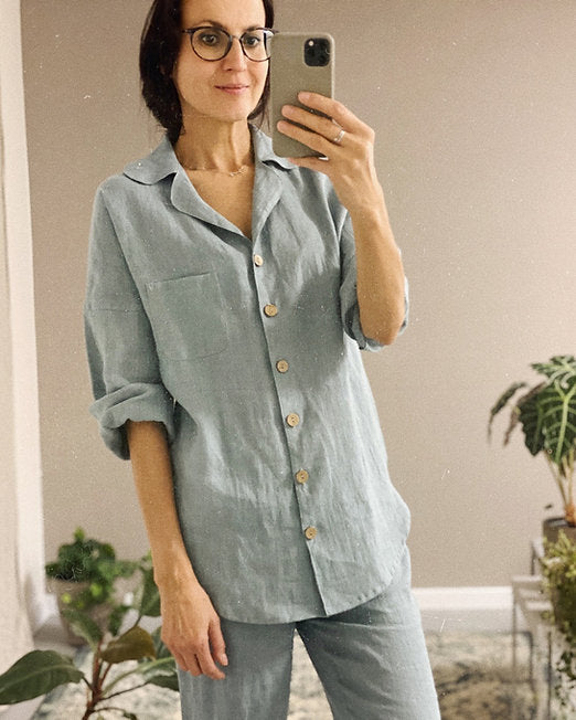 Women's linen pajama set