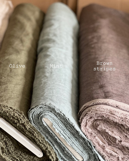 Washed linen fabric by meter