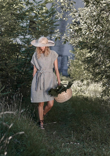 WOMEN'S LINEN DRESS OVERSIZED SLEEVELESS