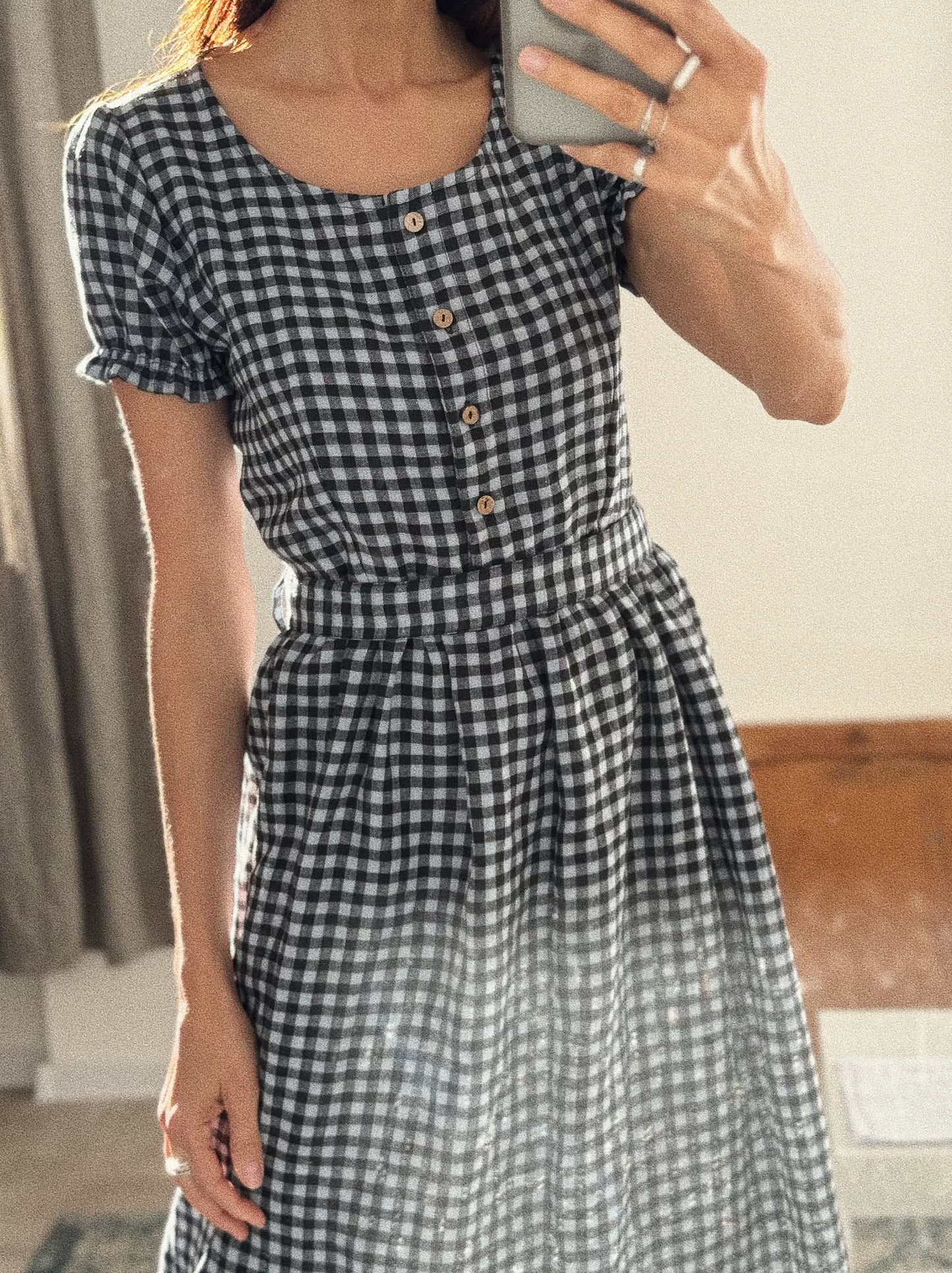 Women's linen dress Katie - short sleeve