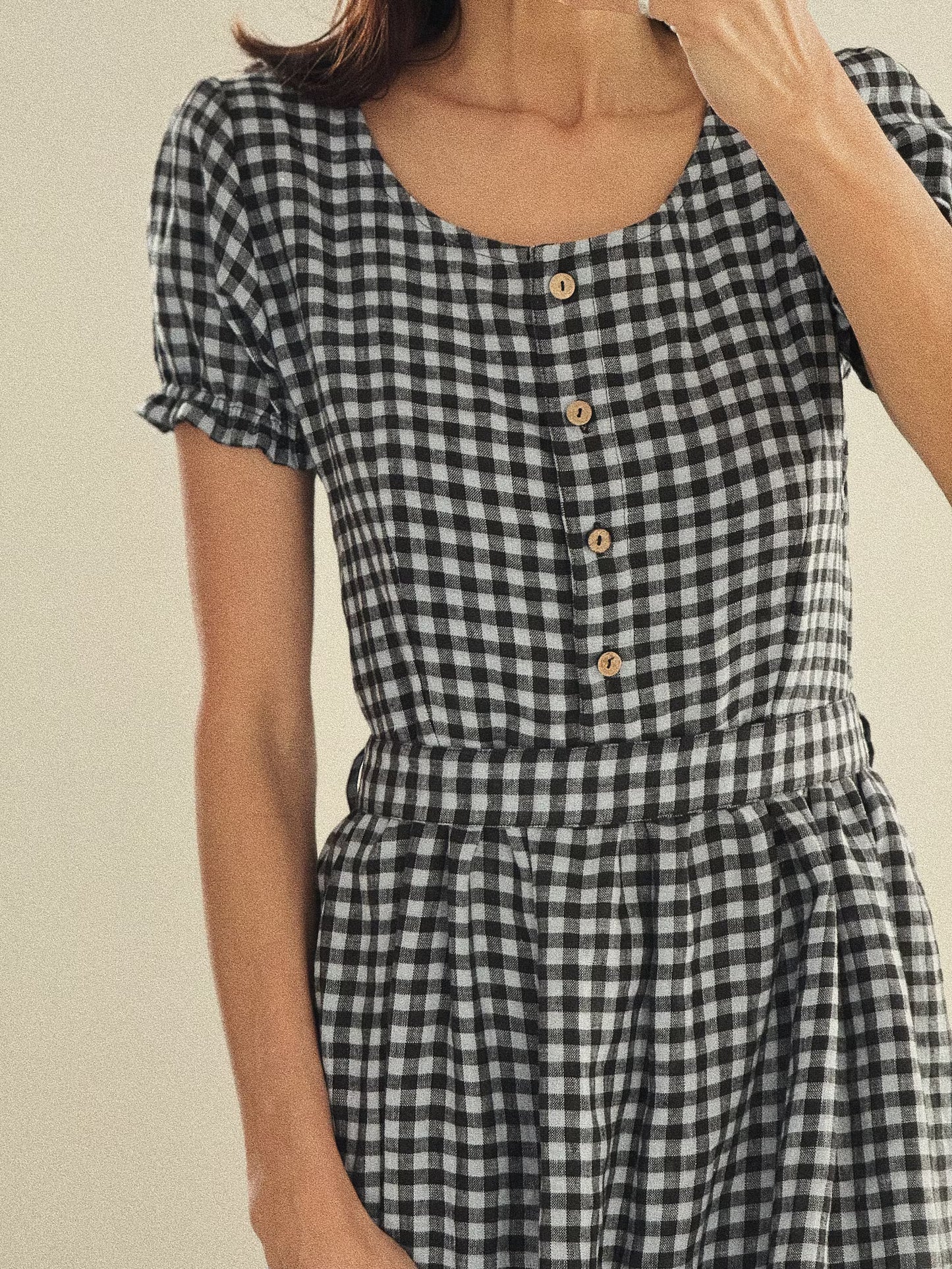 Women's linen dress Katie - short sleeve