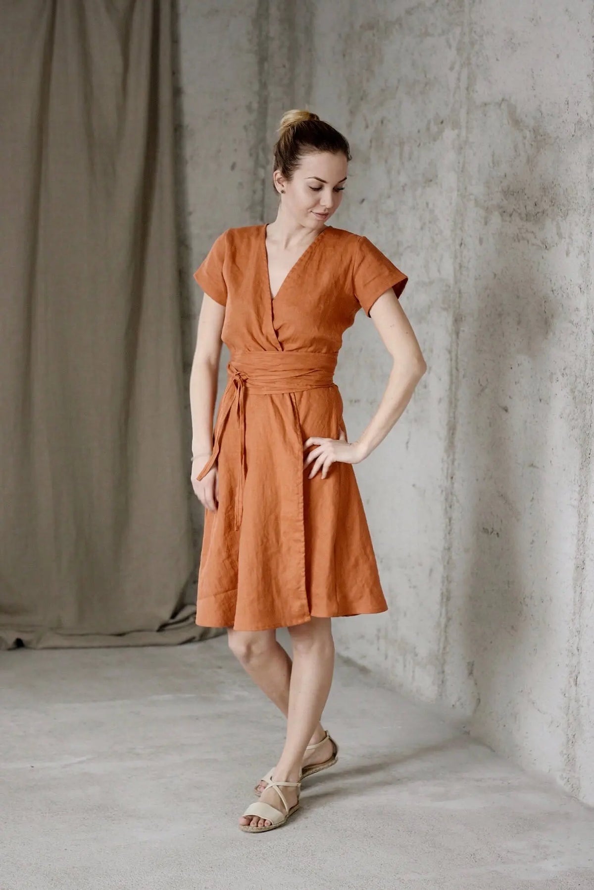 CLAIRE dress, ochre, S